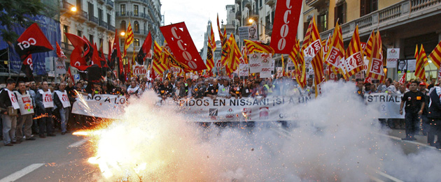 Cinco grandes manifestaciones ponen a prueba al Gobierno catalán en marzo