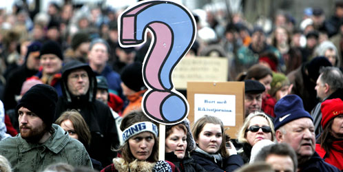 Manifestaciones ciudadanas en la capital islandesa