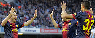La conexión Messi-Tello sobresale en un Barça con la mira puesta en París