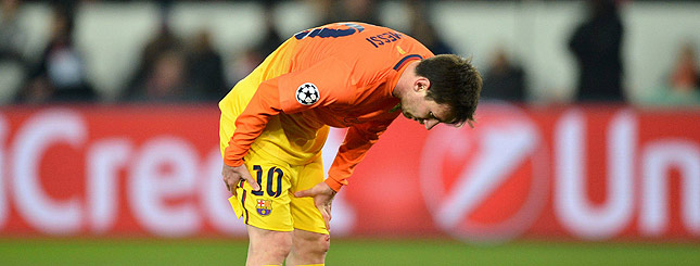 Messi sufre una lesión muscular cinco años después y amenaza la Champions
