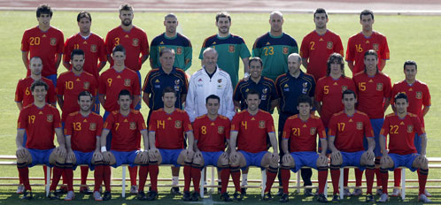 Foto oficial de la selección española con todos los integrantes que disputarán el Mundial.